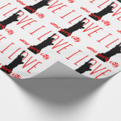 自由の女神I愛する新しいヨクシティアートポップ・アートの ラッピングペーパー (角)