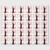 自由の女神I愛する新しいヨクシティアートポップ・アートの ラッピングペーパー (フラット)