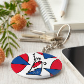 自由の女神NY赤と青 キーホルダー (側面)