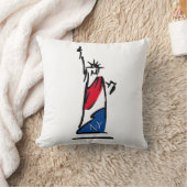 自由の女神NY赤と青 クッション (ブランケット)