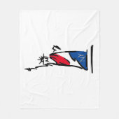 自由の女神NY赤と青 フリースブランケット (正面)