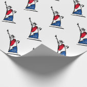 自由の女神NY赤と青 ラッピングペーパー (角)