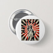 自由の女神Tに抵抗する活動を解放 缶バッジ (正面&裏面)