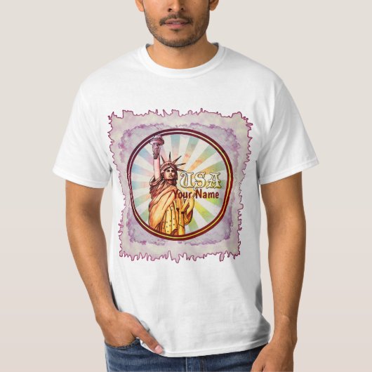 自由の女神Tシャツ(赤) Tシャツ (正面)