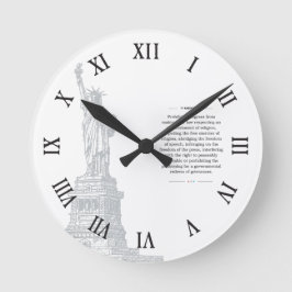 自由の女神USA第1改正フリースピーチ ラウンド壁時計