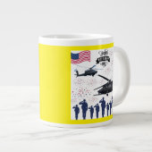 自由の守護者 イエロー ジャンボコーヒーマグカップ (正面右)