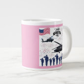 自由の守護者 ピンク ジャンボコーヒーマグカップ (正面右)