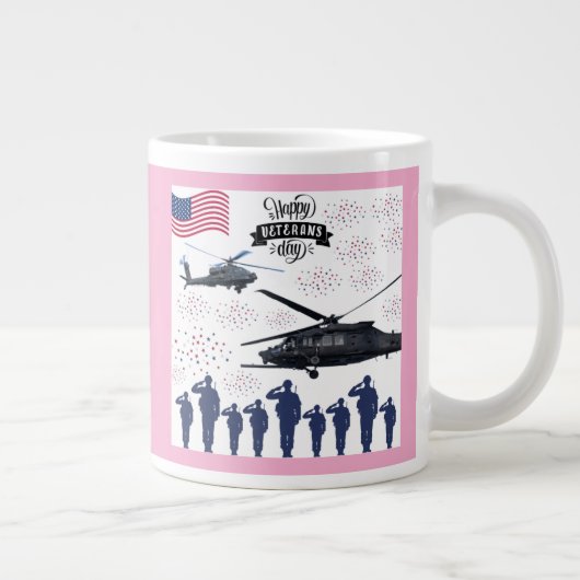 自由の守護者 ピンク ジャンボコーヒーマグカップ (右)