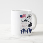 自由の守護者 ホワイト ジャンボコーヒーマグカップ (正面右)