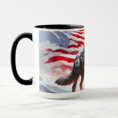 「自由の守護者:愛国狼」 マグカップ (左)