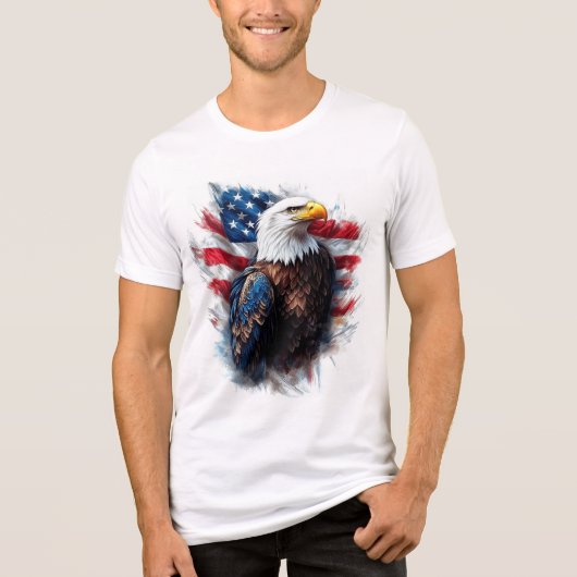 自由の守護者：愛国的なアイコン トライブレンドＴシャツ (正面)