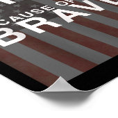 自由の家は、勇敢のため！メモリアル ポスター (角)