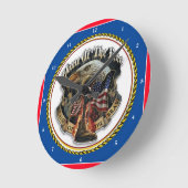 自由の家 ラウンド壁時計 (傾斜)