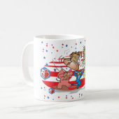 自由の弾丸音のマグを許可して下さい コーヒーマグカップ (正面左)