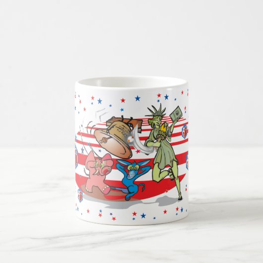自由の弾丸音のマグを許可して下さい コーヒーマグカップ (中央)