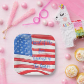 自由の愛国的なアメリカ国旗の国 ペーパープレート (パーティー)