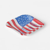 自由の愛国的なアメリカ国旗の国 ペーパープレート (傾斜あり)