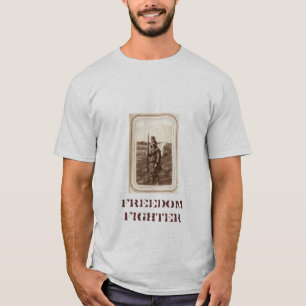 自由の戦闘機(灰色のTシャツ) Tシャツ