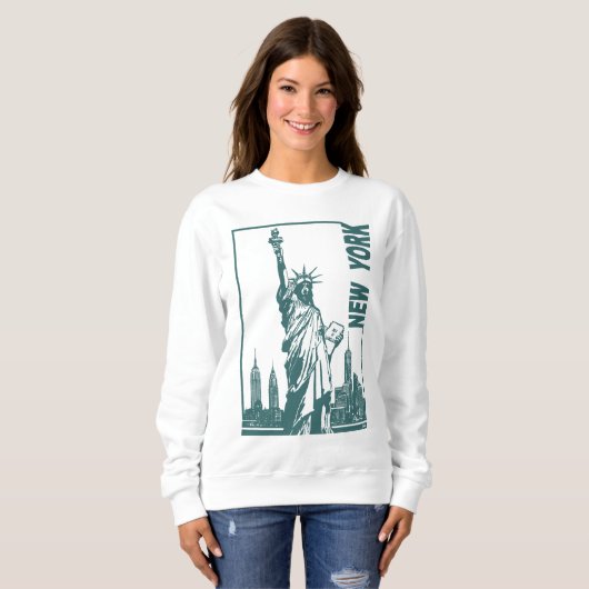 自由の新しいヨーク彫像 スウェットシャツ (正面フル)
