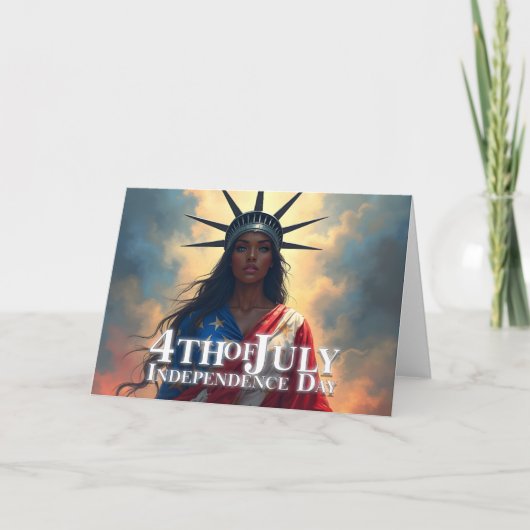 自由の新たな顔 – リアル Lady Liberty カード (正面)