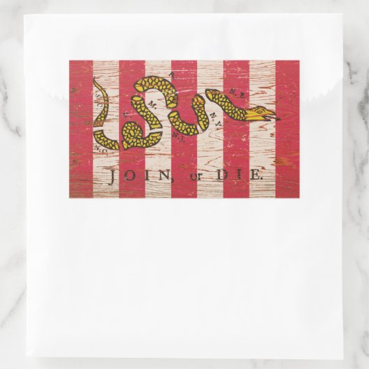 自由の旗のステッカーの息子結合しますか、または死んで下さい 長方形シール (バッグ)