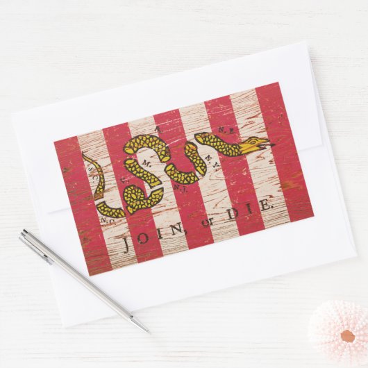 自由の旗のステッカーの息子結合しますか、または死んで下さい 長方形シール (封筒)