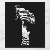 自由の日またはテキストの像 ワインラベル (シングルラベル)