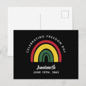 自由の日ジューン ティーンス 1865 レインボー ポストカード (正面/裏面)