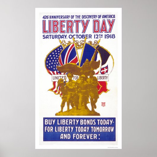 自由の日 – アメリカの発見の記念日 ポスター (正面)