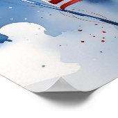 自由の星ミニマル国旗のポスターダウンロード ポスター (角)