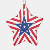 自由の星(ストライプ) セラミックオーナメント (左)
