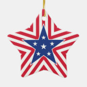 自由の星(ストライプ) セラミックオーナメント (裏面)