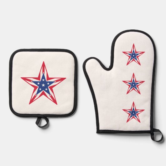 自由の星 鍋つかみ&鍋敷きセット (正面)