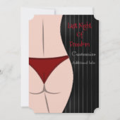 自由の最後の夜の独身パーティー 招待状 (正面)