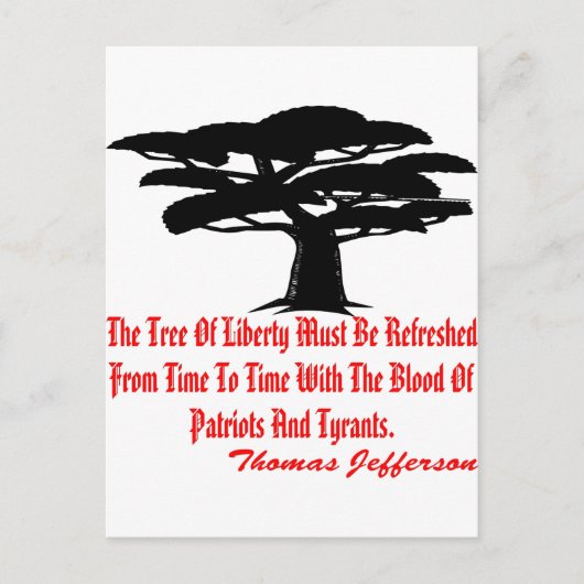 自由の木は時を移して新しくしなければならない ポストカード (正面)