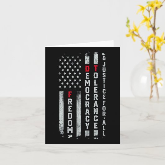 自由の民主主義の寛容すべての微妙な問題 カード (黄色い花)