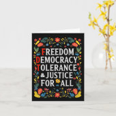 自由の民主主義の寛容すべての微妙な問題 カード (黄色い花)