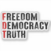 自由の民主主義の真実 シール (正面)