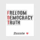 自由の民主主義の真実 シール (シート)