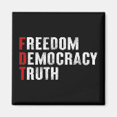 自由の民主主義の真実 マグネット (正面)