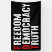 自由の民主主義の真実 横断幕 (縦)