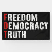 自由の民主主義の真実 横断幕 (横)