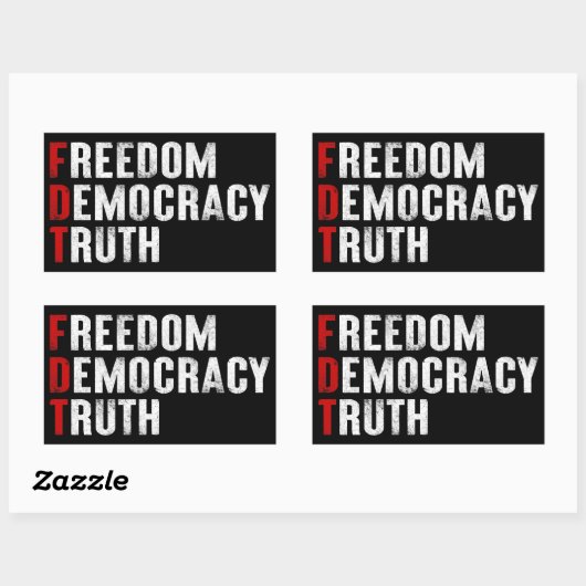 自由の民主主義の真実 長方形シール (シート)