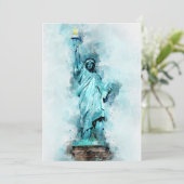 自由の水彩像 サンキューカード (スタンド正面)