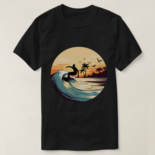 自由の波に乗るTシャツ Tシャツ (デザイン正面)