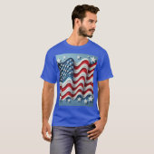 自由の波及愛国心 Tシャツ (正面フル)