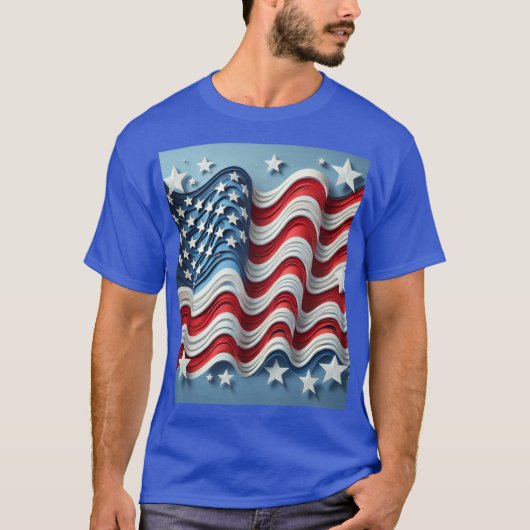 自由の波及愛国心 Tシャツ (正面)