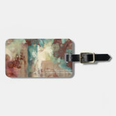 自由の流れる荷物のラベル ラゲッジタグ (正面横)