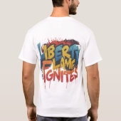 自由の炎が燃える Tシャツ (裏面)