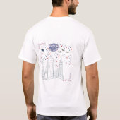 自由の炎の空 ホワイト Tシャツ (裏面)